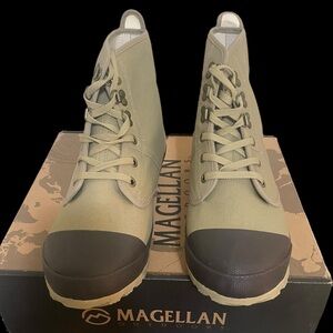 Sz 12 Magellan Outdoor Canvas Wading Boots Sheepskin | Dual Width | Waterproof
